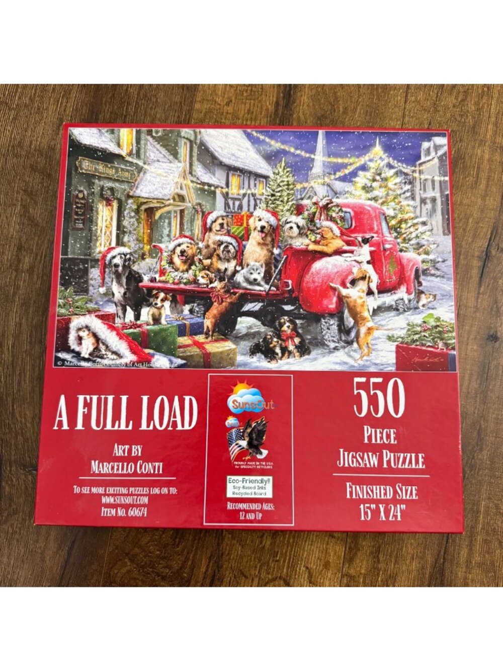 SunsOut "A Full Load" 550-Pc. Holiday Theme Jigsaw Puzzle